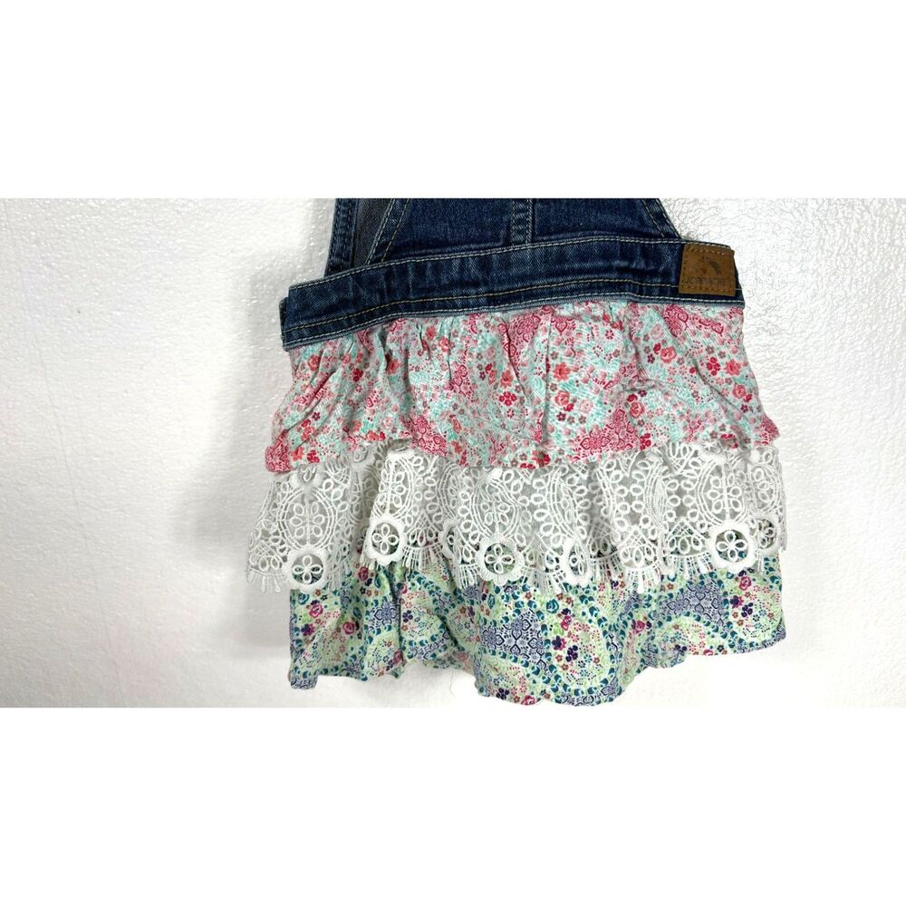 Jordache Girls Denim Bib Top Ruffled Dress Toddler Size 3T - Picture 7 of 9